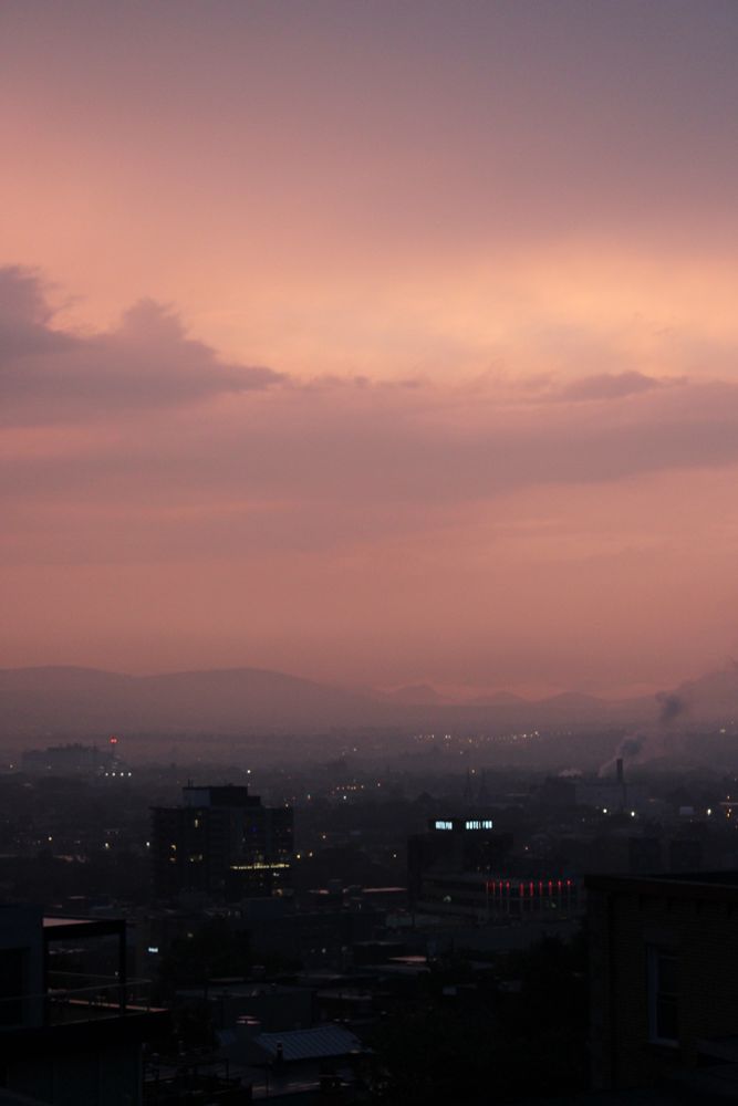 A view of Québec city after a huge storm.