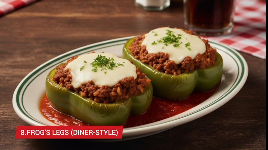 Same image, but "8. Frog's legs (diner-style)