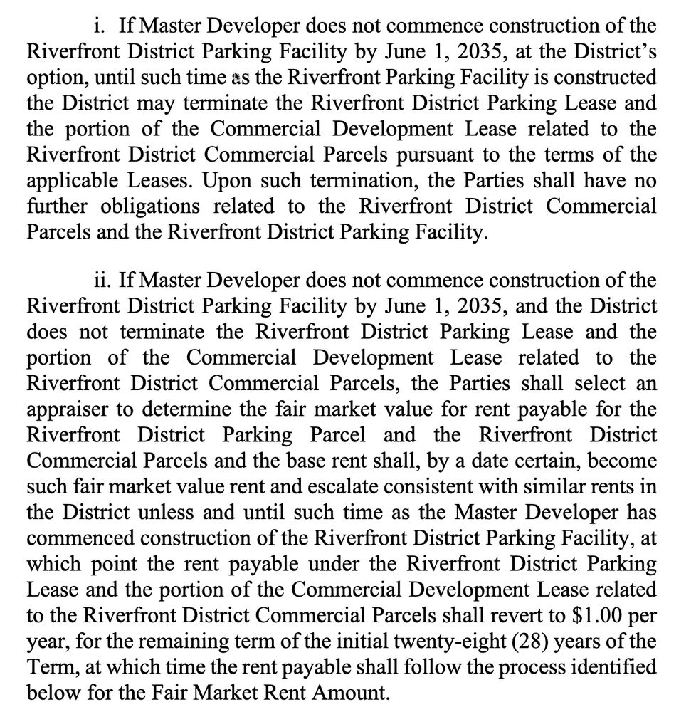 Screen shot of terms aggreement that phase 2 will begin no later than 2035 which could mean we do not see any commercial or home development until 2035.