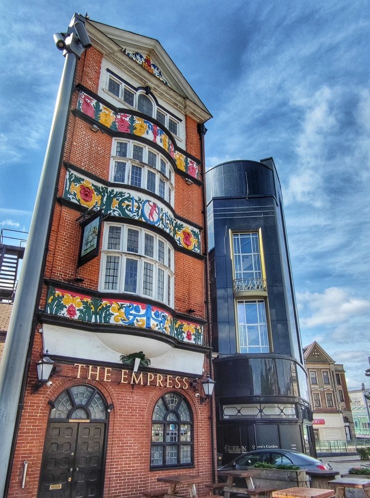 The Empress Pub and the Burton Building. 