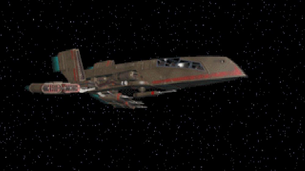 Screenshot of the Moldy Crow from Star Wars: Dark Forces (1992)