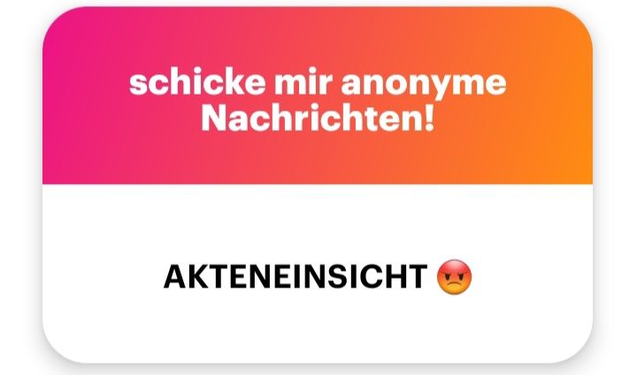 NGL-Kachel mit dem Inhalt:
AKTENEINSICHT (gefolgt von einem zornigen, roten Emoji)