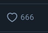 A screenshot of the like counter at 666
