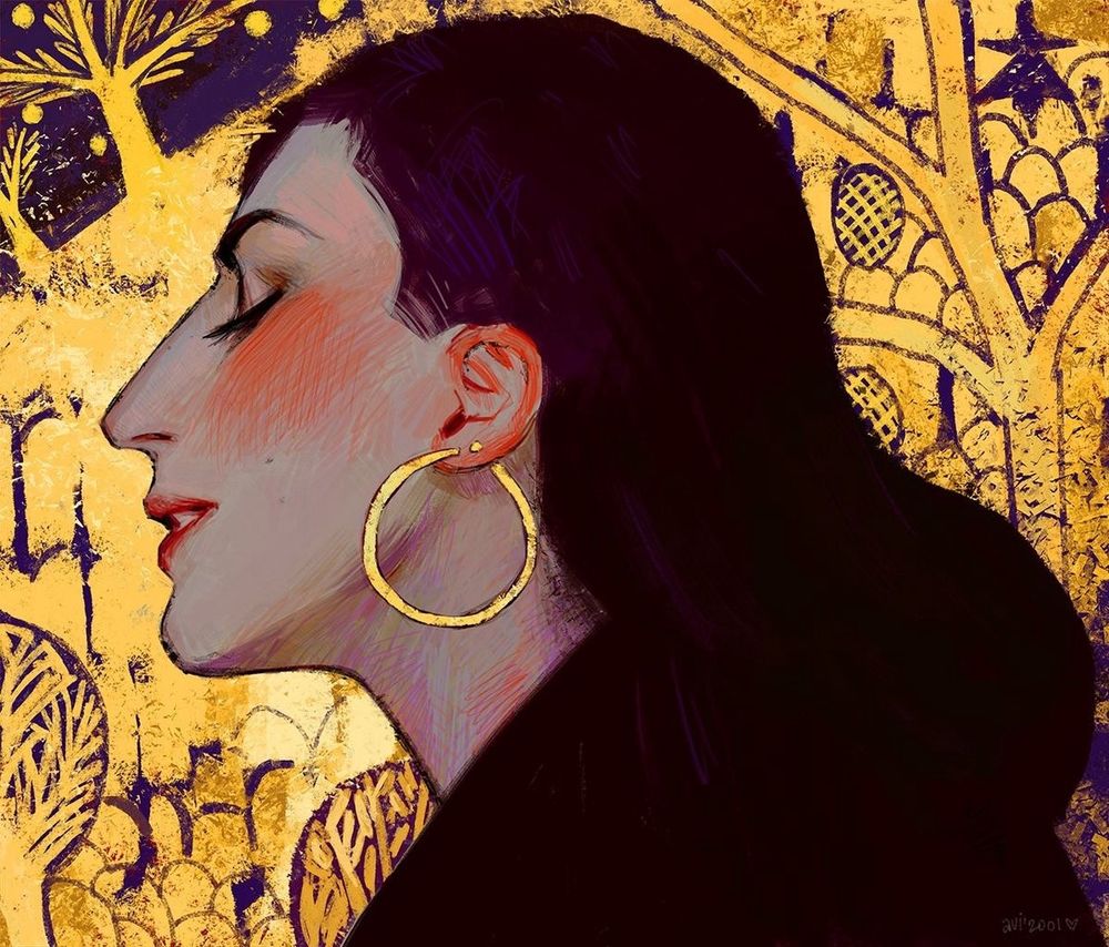 a painting of a woman by klimt