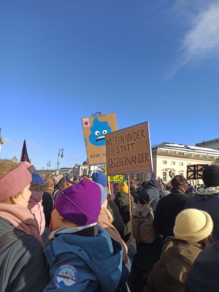 People demonstrating against fascism in Berlin 