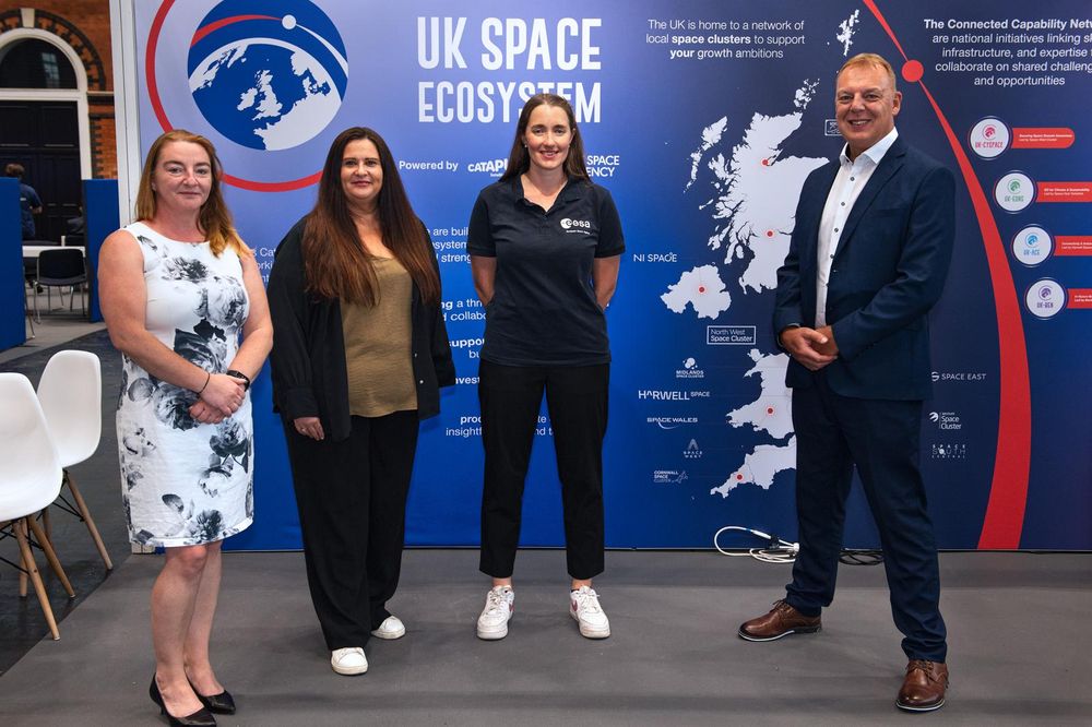 Susan Heaney (NI Space), Kelly Murphy (Invest NI), Dr Rosemarie Coogan (ESA), Robert Hill (NI Space) 