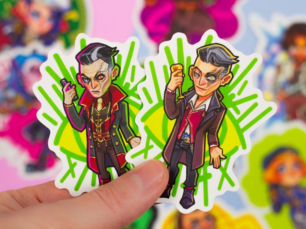 Product photo of stickers of Jinx from Arcane season 1 and 2