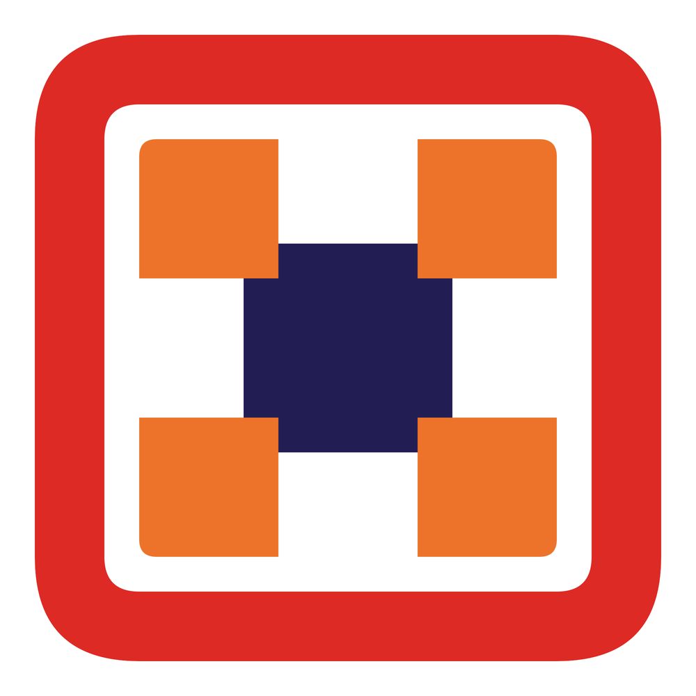 Sign combining elements of Ron Cobb's Semiotic Standard for the movie Alien (1979): Cryogenic Medical Med Bay  (square;cross)