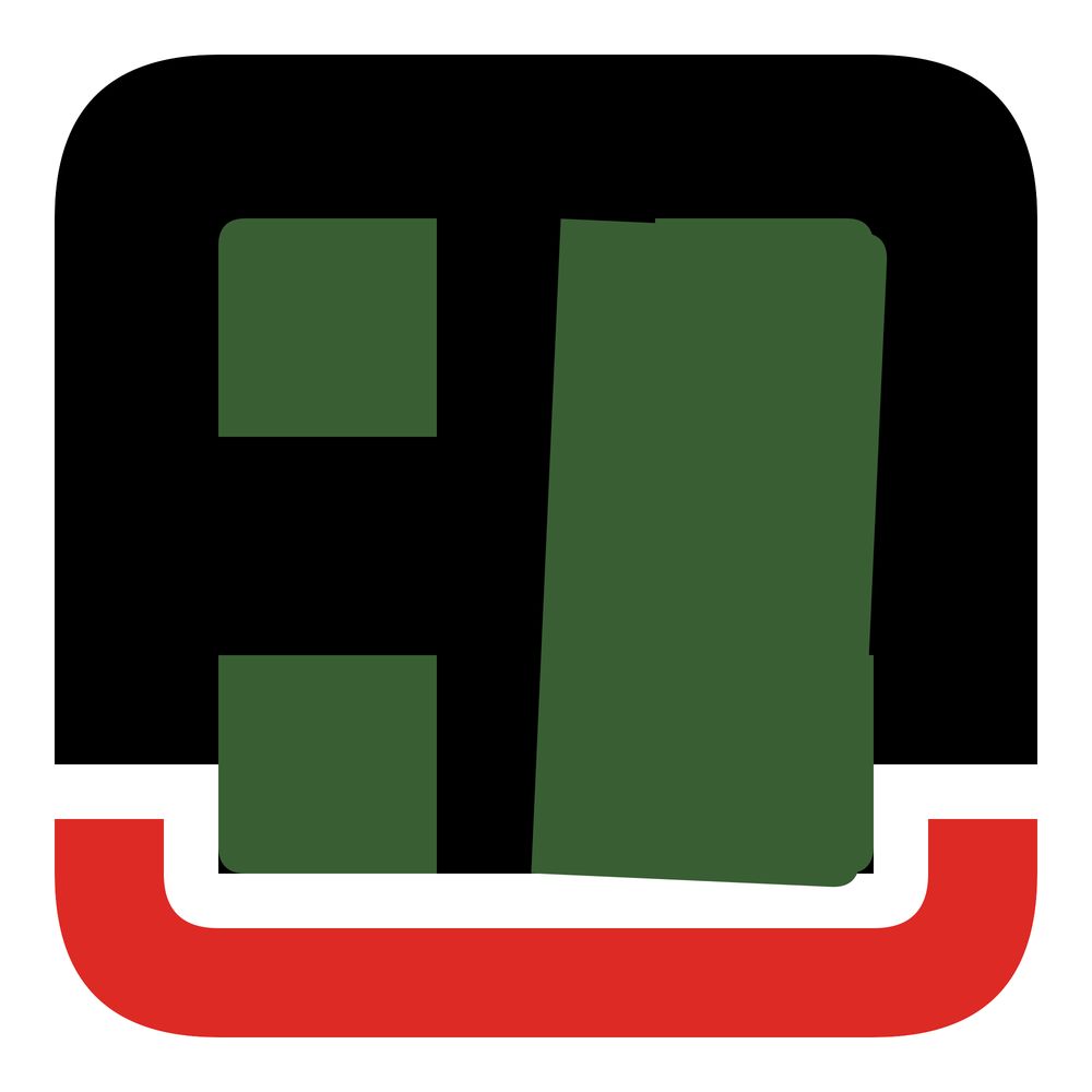 Sign combining elements of Ron Cobb's Semiotic Standard for the movie Alien (1979): Medical Medical Autodoc  (black background with red border on the bottom;cross;rectangle)