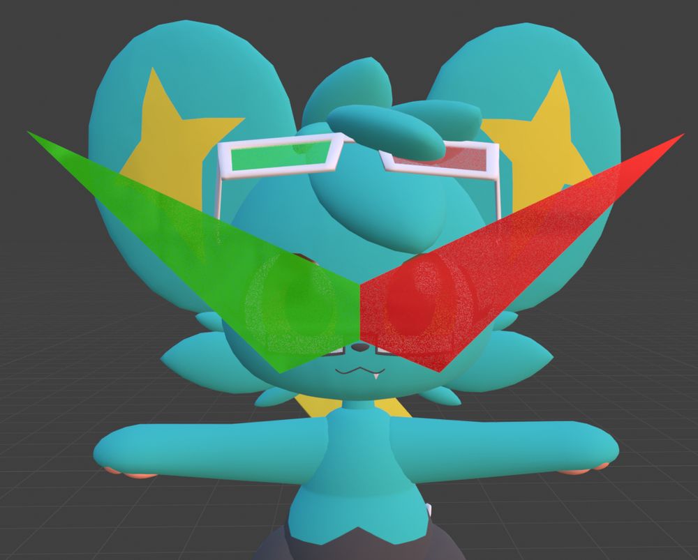 He is T-posing for he is in Blender