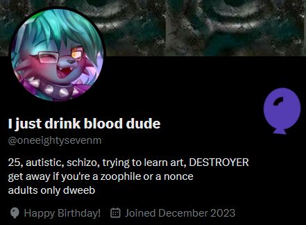 a screenshot of my twitter as it contains a balloon