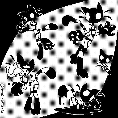 blot is this inky cat oc i started doodlin a couple days ago.
im like sooooo gay