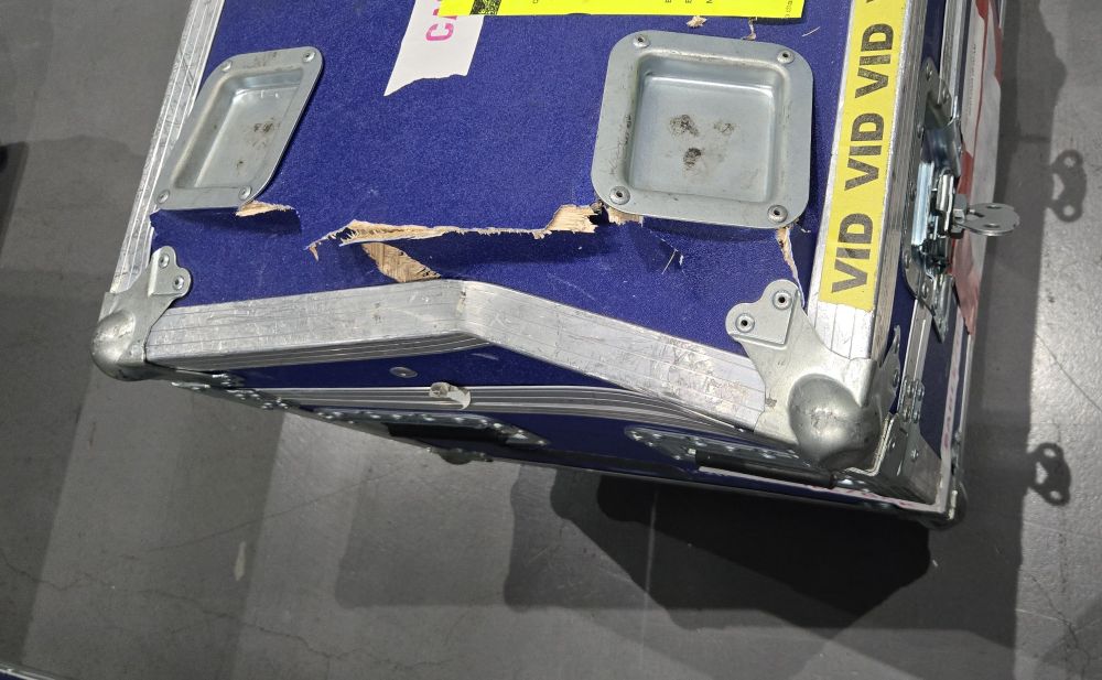 a destroyed road case