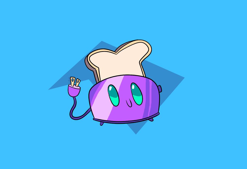 My drawing of Toster by @candyether.space 