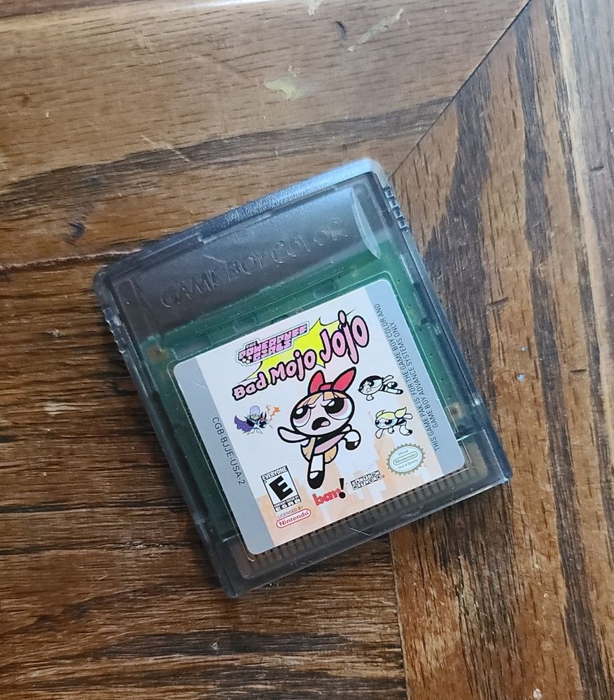 Photo of the cartridge of PPG: Bad Mojo Jojo for GBC