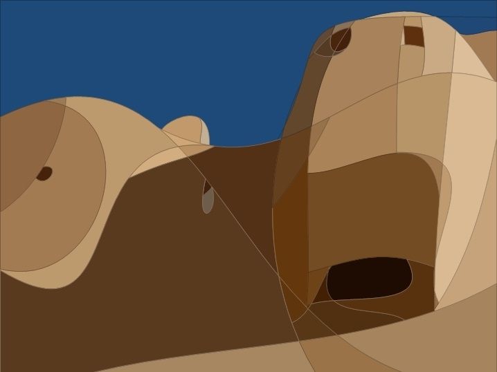 Représentation stylisée d'une architecture typique de Ghardaia, Algérie