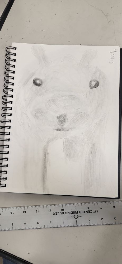alien dog 5 minute sketch