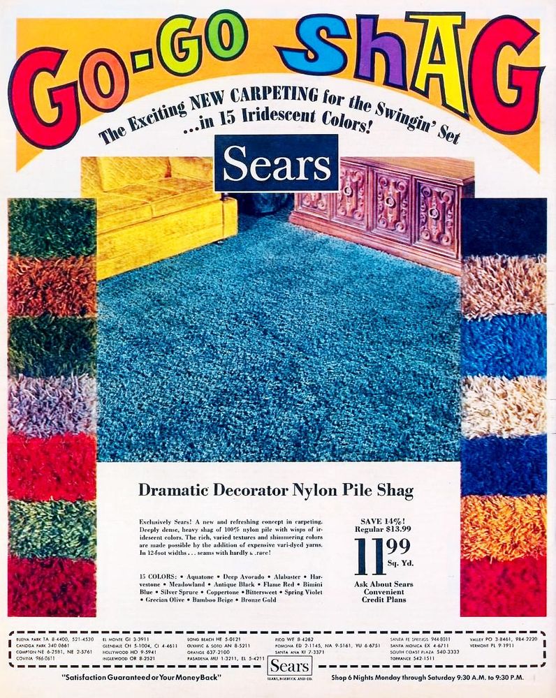 Go-Go Shag - it's a 70's Sears carpet ad!