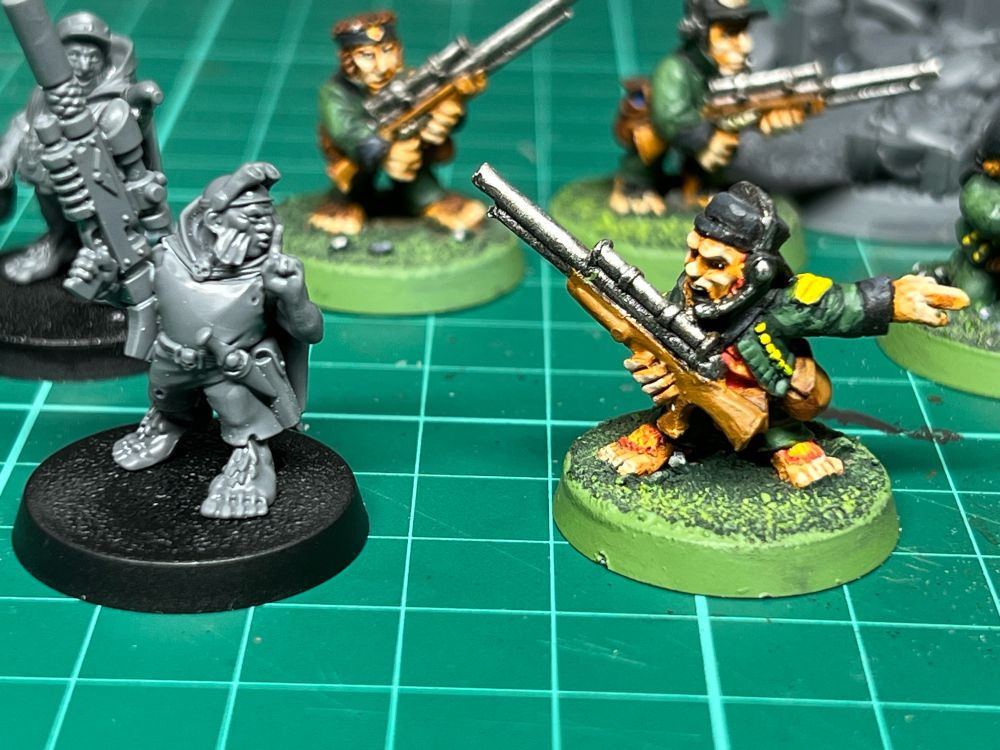 Closeup of 2 of the minis 