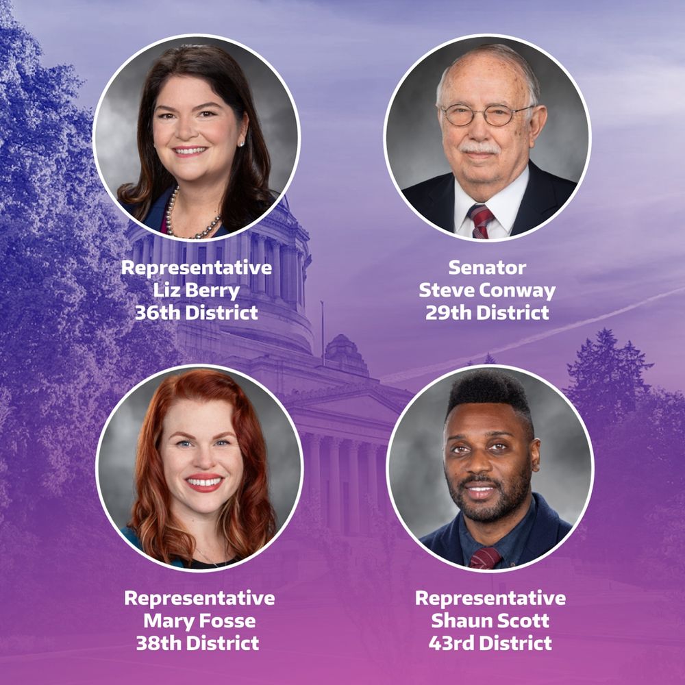 Representative Liz Berry, 36th District; Representative Mary Fosse, 38th District; Senator Steve Conway, 29th District; Representative Shaun Scott, 43rd District