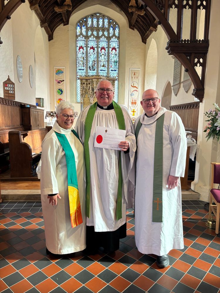 Revd Sally Letman, Revd Adrian Waller, Archdeacon Rich