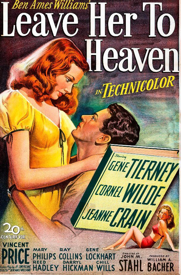 Gene Tierney is riveting and evil in Leave Her To Heaven.