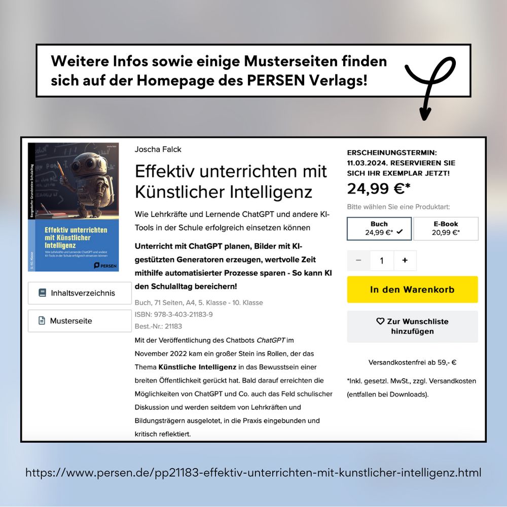 Screenshot der Verlagshomepage zur Print-Ausgabe und zum E-Book.