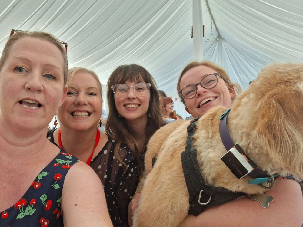 Me and some of the incredible Redwings staff...and Affie the dog!
