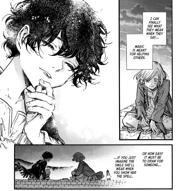 I can finally see what they mean when they say magic is meant for helping others. Or how easy it must be to draw for someone if you just imagine the smile she’ll wear when you show her the spell.