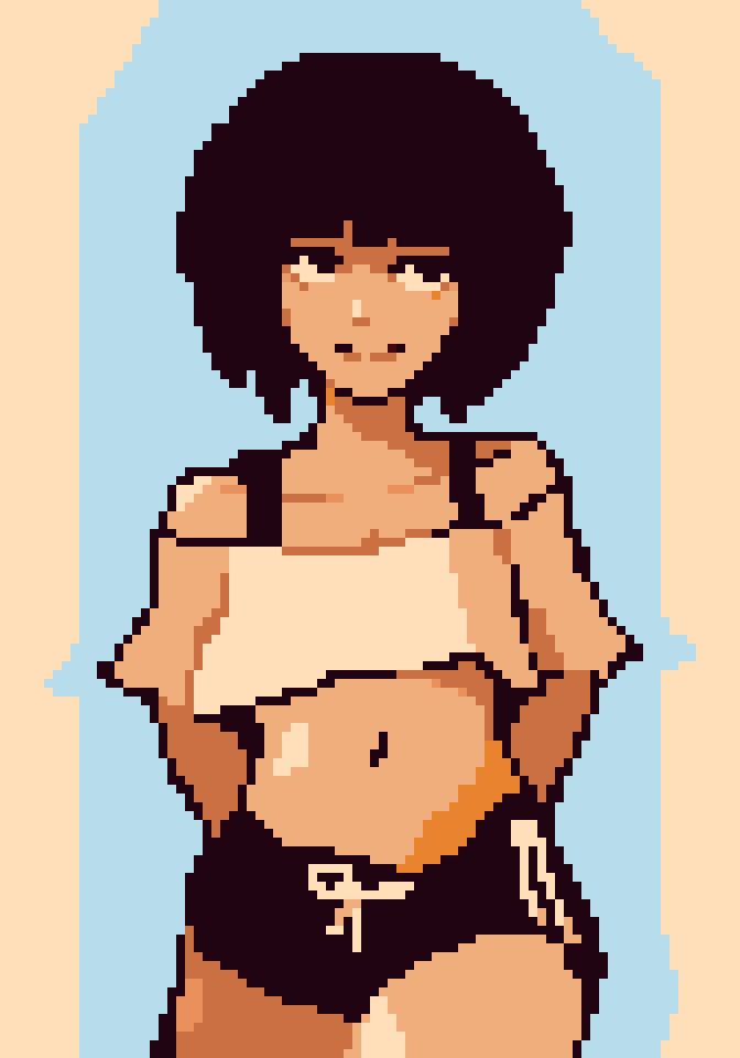 A smiling, short-haired woman dressed in warm weather clothing