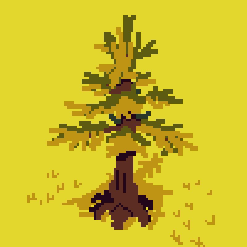 an evergreen tree standing alone in a field