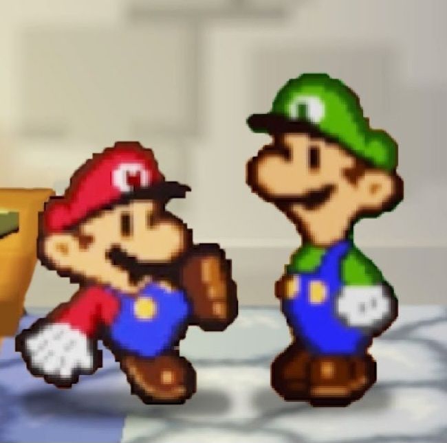 Luigi in Paper Mario (Released 2/5/01 in NA, pre-9/11)