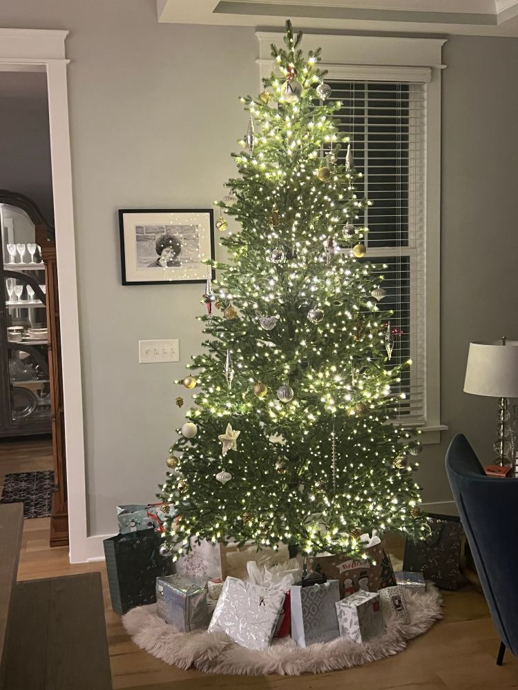 Christmas tree with gifts. 