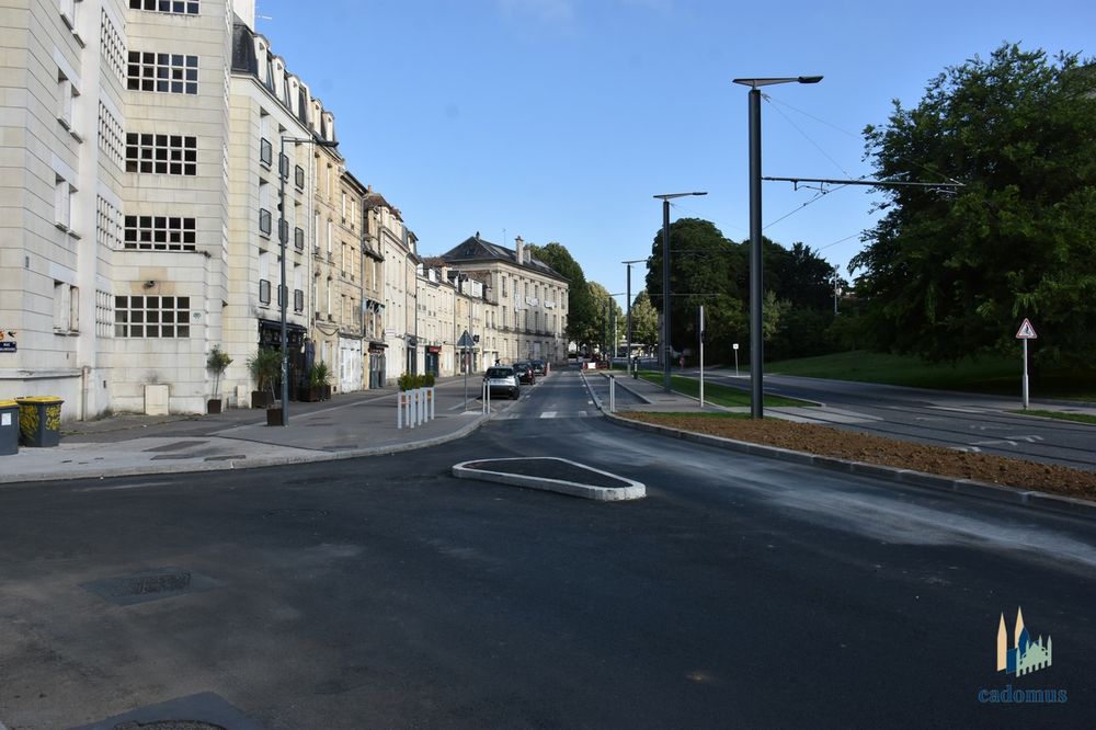 nouvel aménagement de la circulation à l'intersection de la rue Calibourg et de la rue Gémare