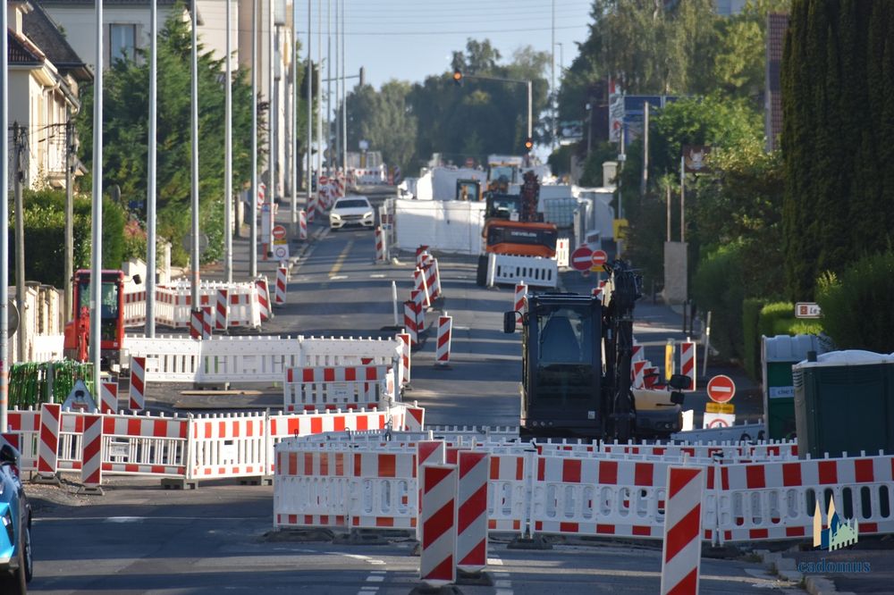 la rue de la Délivrande en plein travaux