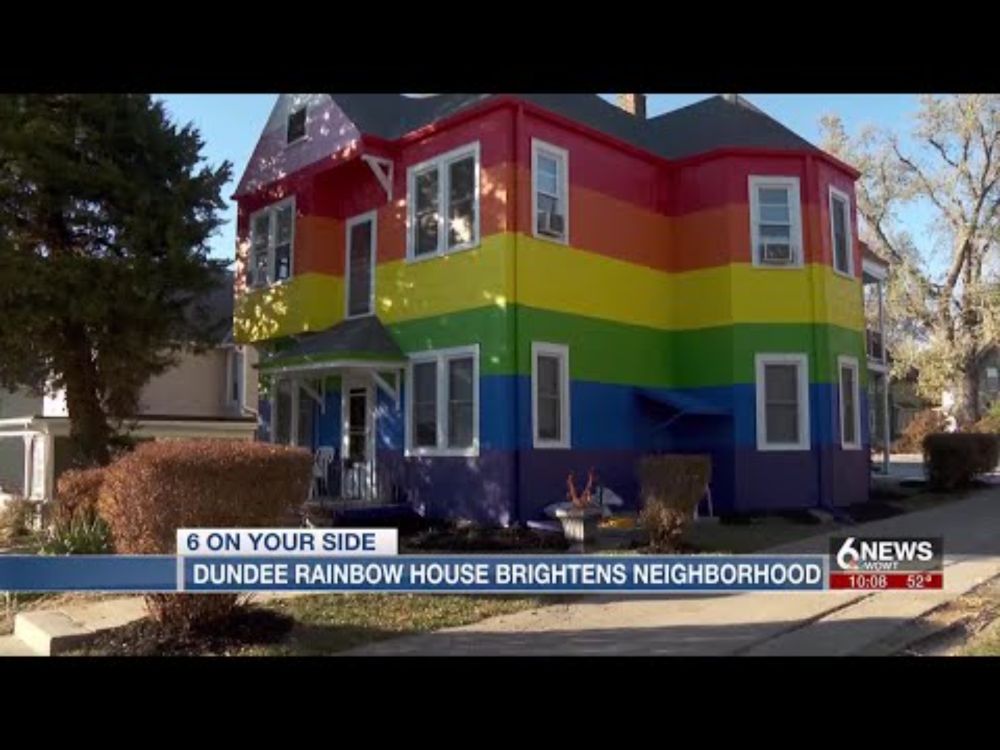 'Rainbow House' brings color to Omaha neighborhood