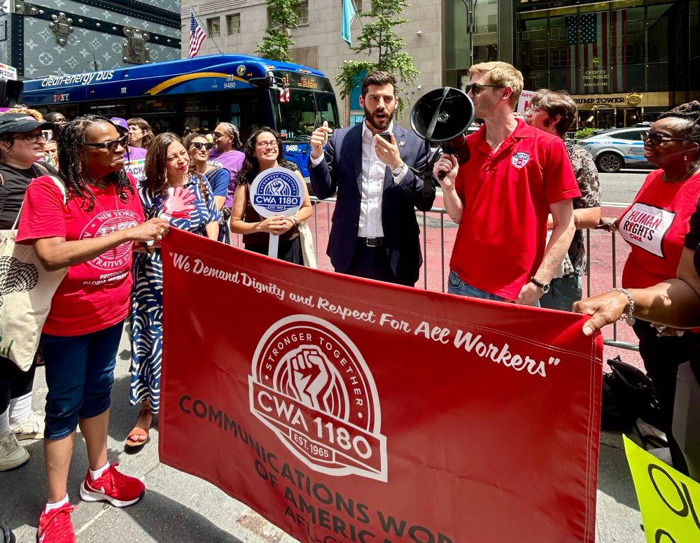 Assemblymembers Bores, Valdez, and González-Rojas Rally Outside Trump Tower to Protest Cuts to LGBTQ+ 988 Suicide Hotline Funding
