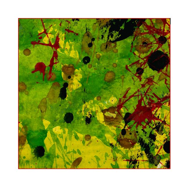 Experimental composition with ‘splashed ink’ 