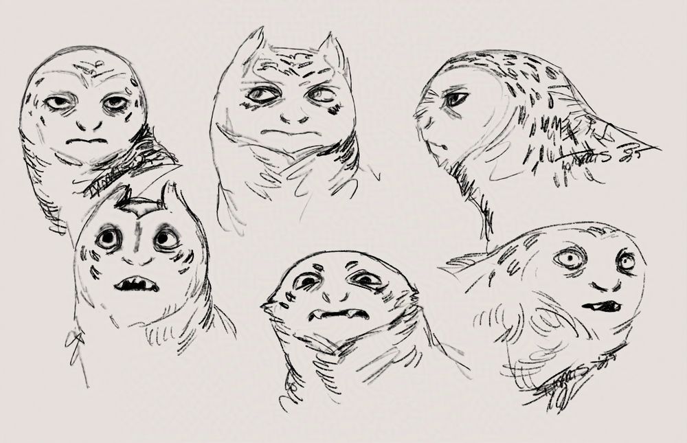 assortment of polar volan heads and expressions to explore variety