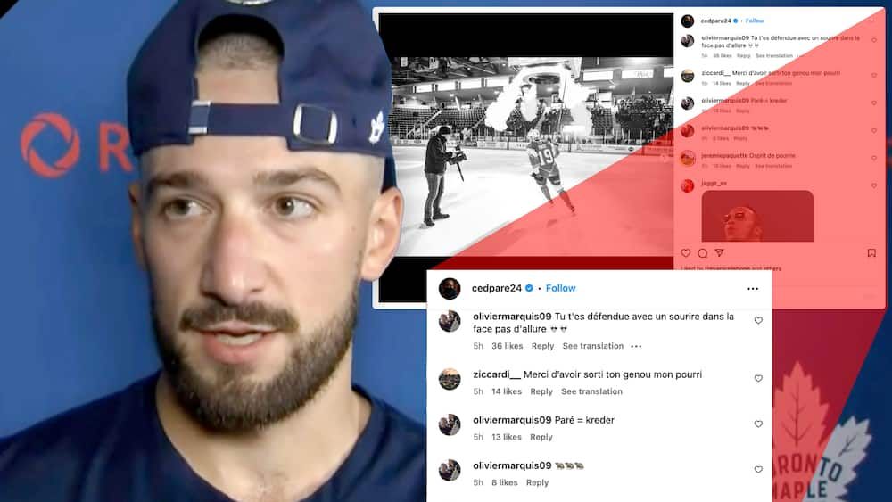 «M’a t’en cal***** une»: déferlement de haine en ligne contre le hockeyeur Cédric Paré - TVA Sports