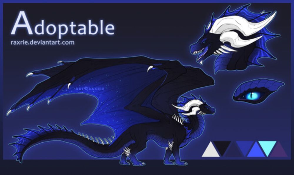 Dragon design adoptable [Open] by raxrie