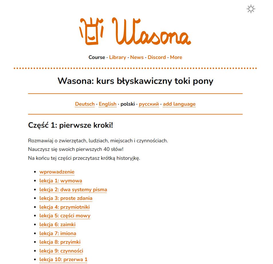lipu open pi lipu Wasona lon toki Posuka