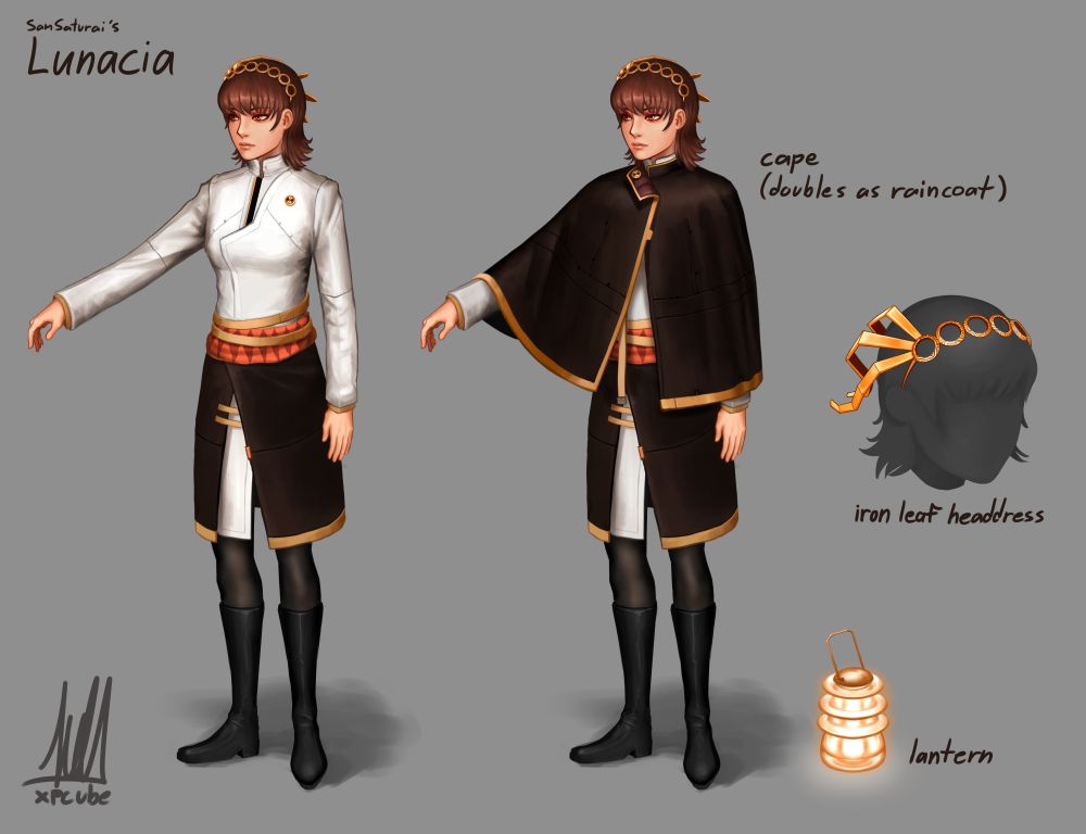 Concept art of a character named Lunacia.