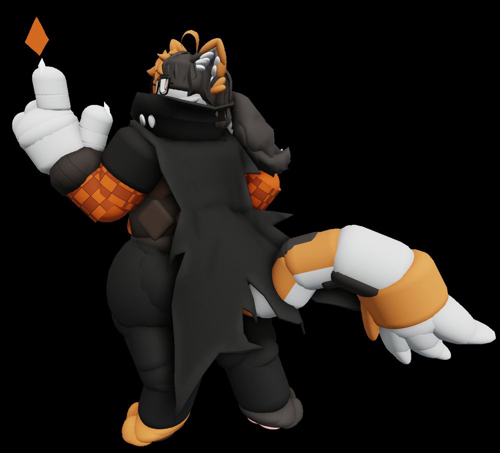 Charles striking a pose with a diamond symbol.