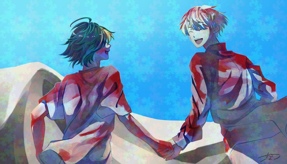 伊波ライと緋八マナのファンアート