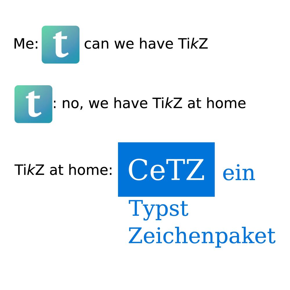 Instead of TikZ, Typst has CeTZ!