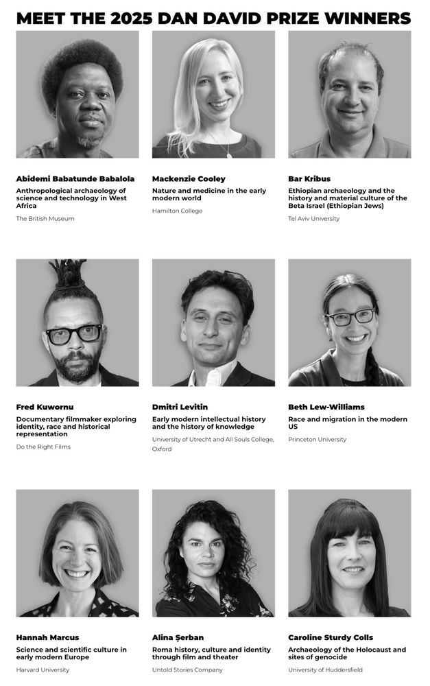 2025 Dan David Prize winners
