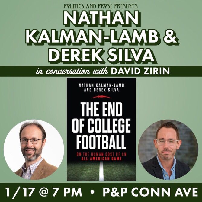 Politics and Prose Presents Nathan Kalman-Lamb and Derek Silva in conversation with David Zirin

1/17 @ 7pm P&P Conn Ave