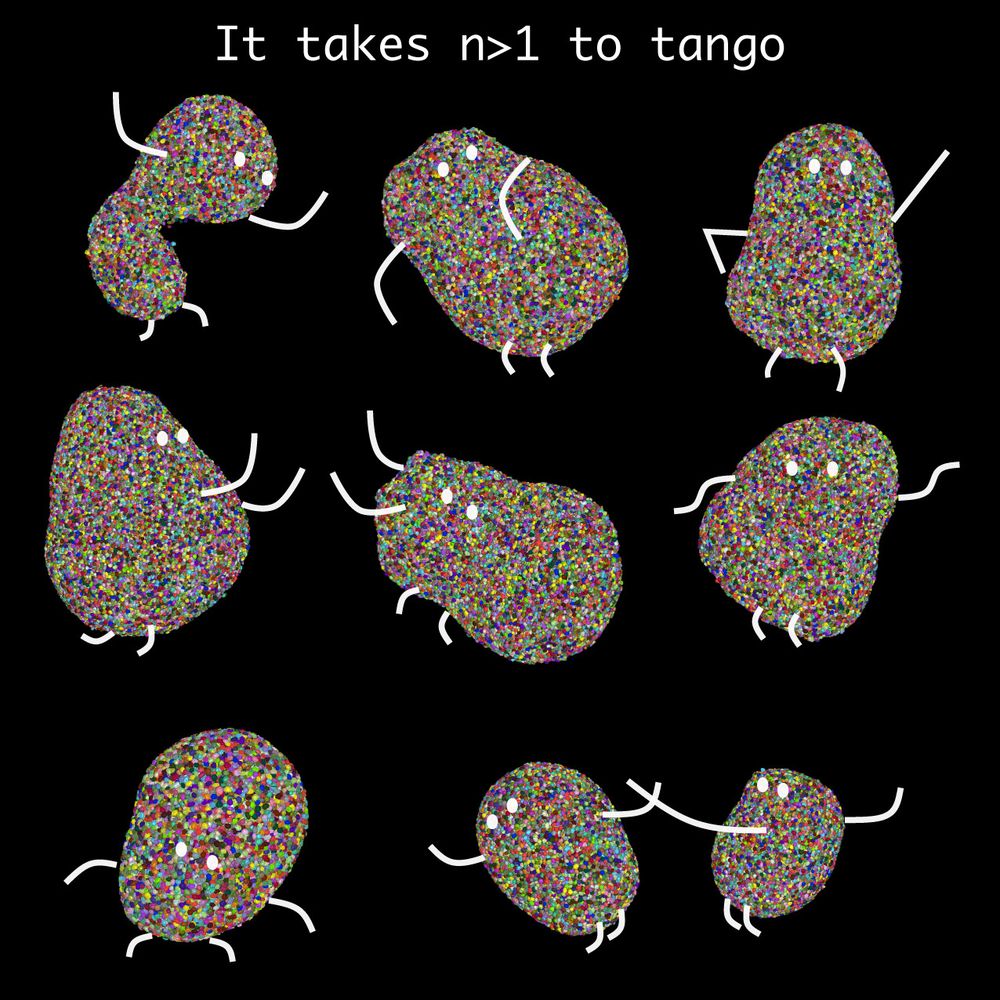 Organoid dancing.
It is written
"It takes n>1 to tango"