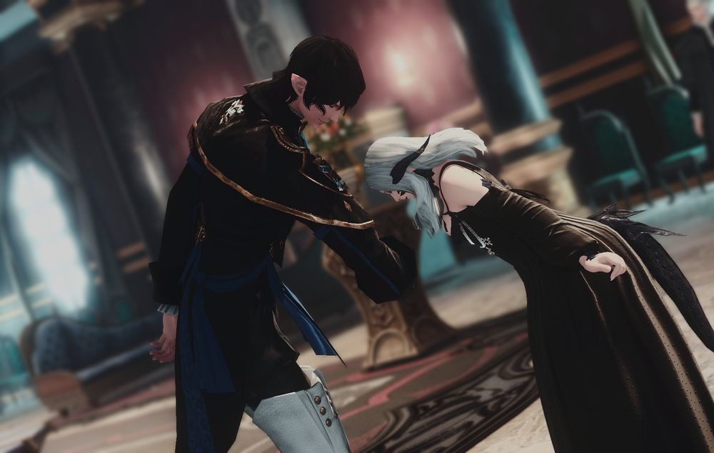 The first step of a traditional Ishgardian dance is to bow to your partner.